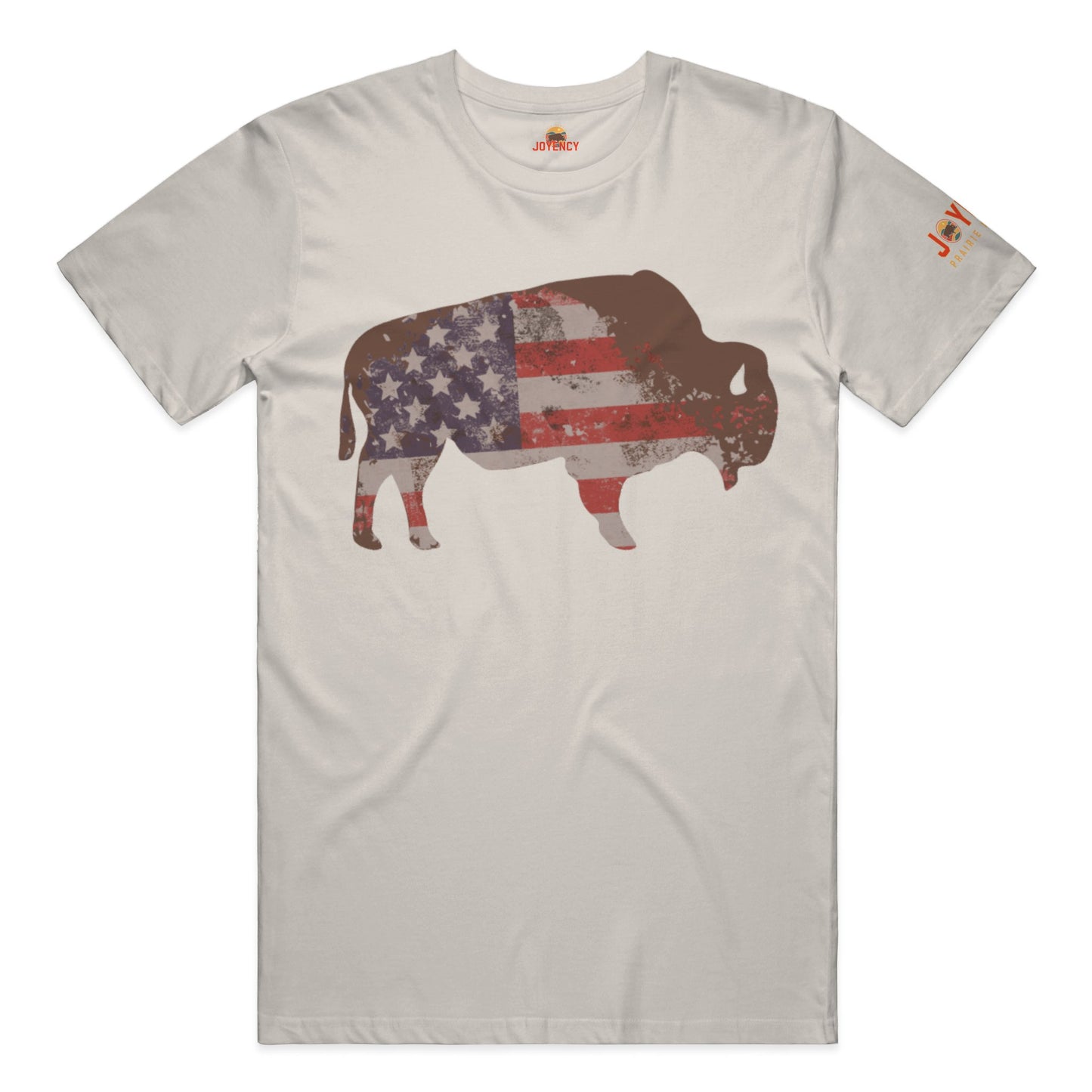 Joyency Buffalo Shirt with Distressed Flag, no words