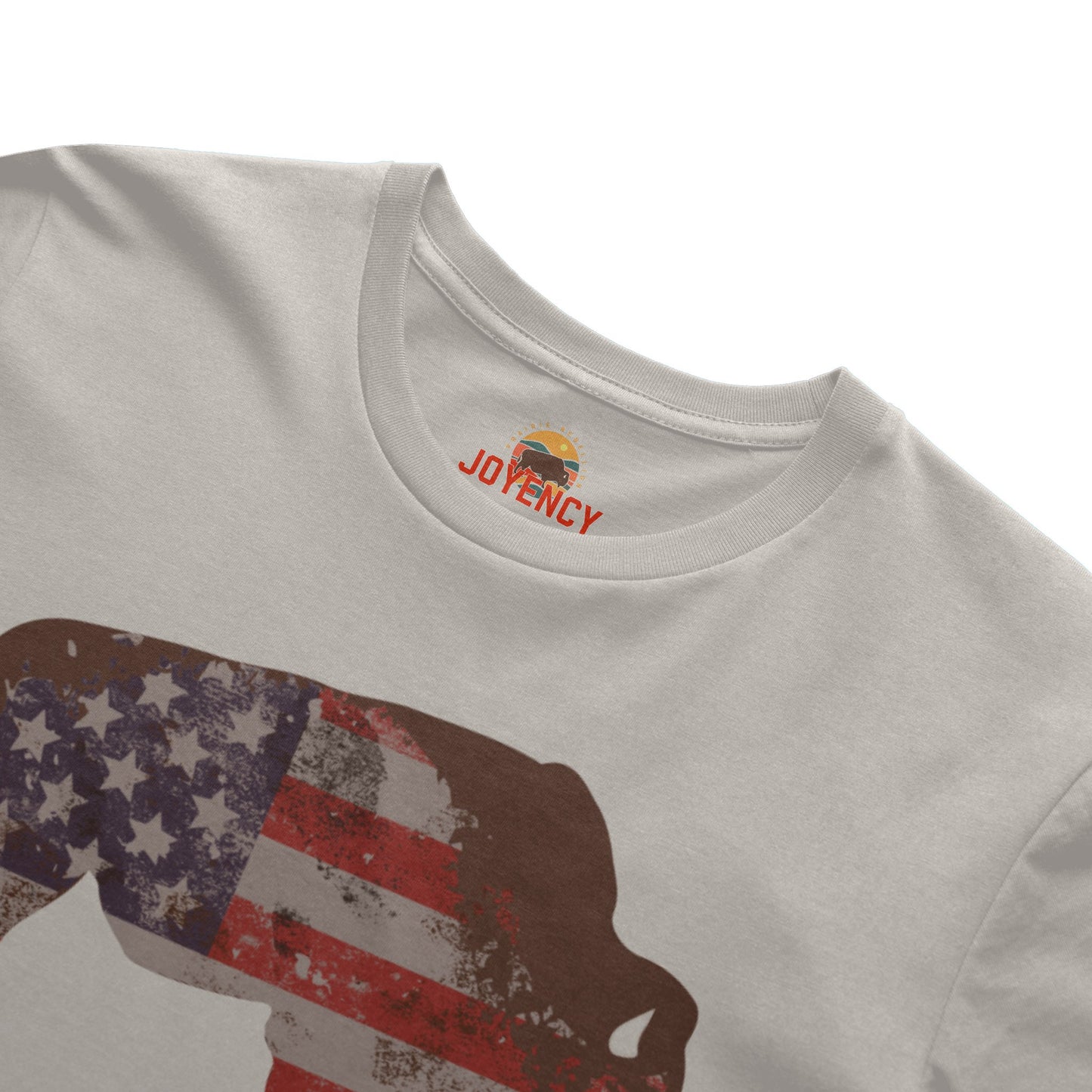 Joyency Buffalo Shirt with Distressed Flag, no words