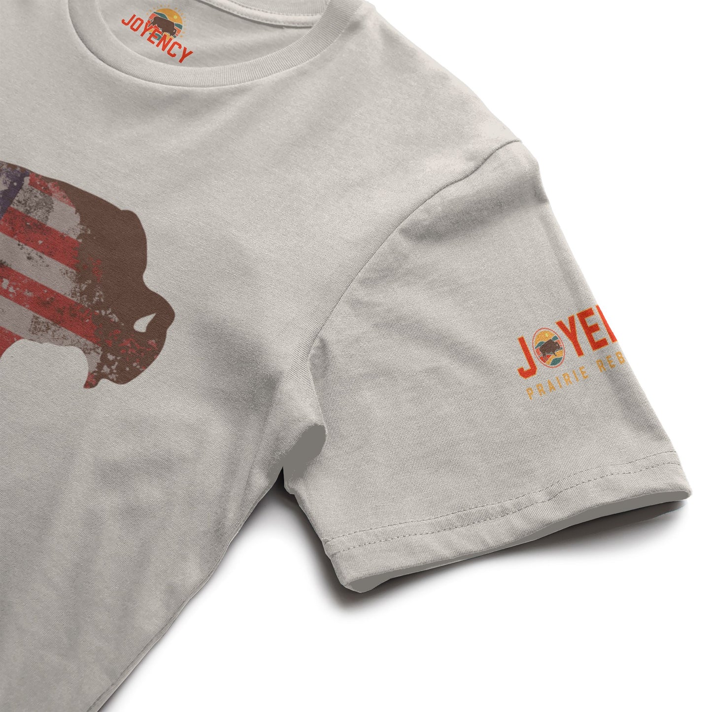 Joyency Buffalo Shirt with Distressed Flag, no words