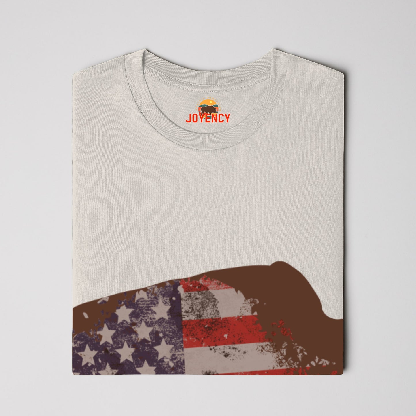 Joyency Buffalo Shirt with Distressed Flag, no words