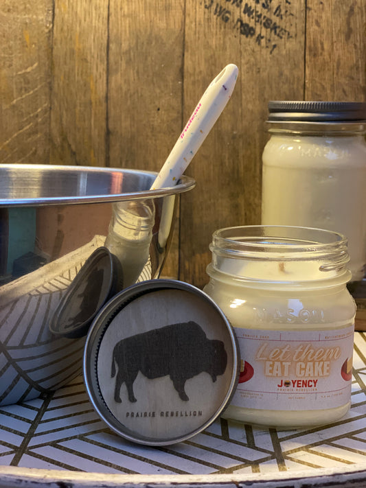Let Them Eat Cake hand-poured soy candle with vanilla and frosting