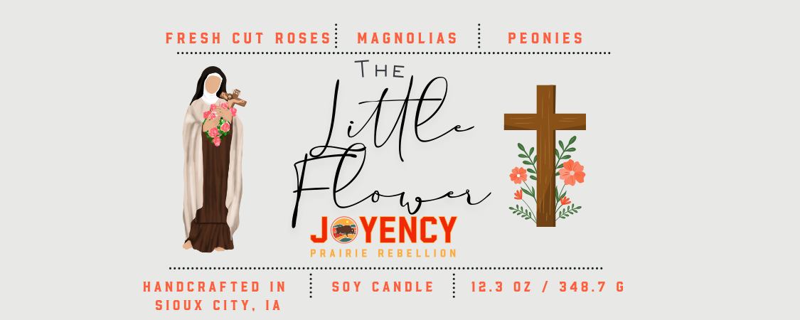 The Little Flower hand-poured soy candle with floral theme