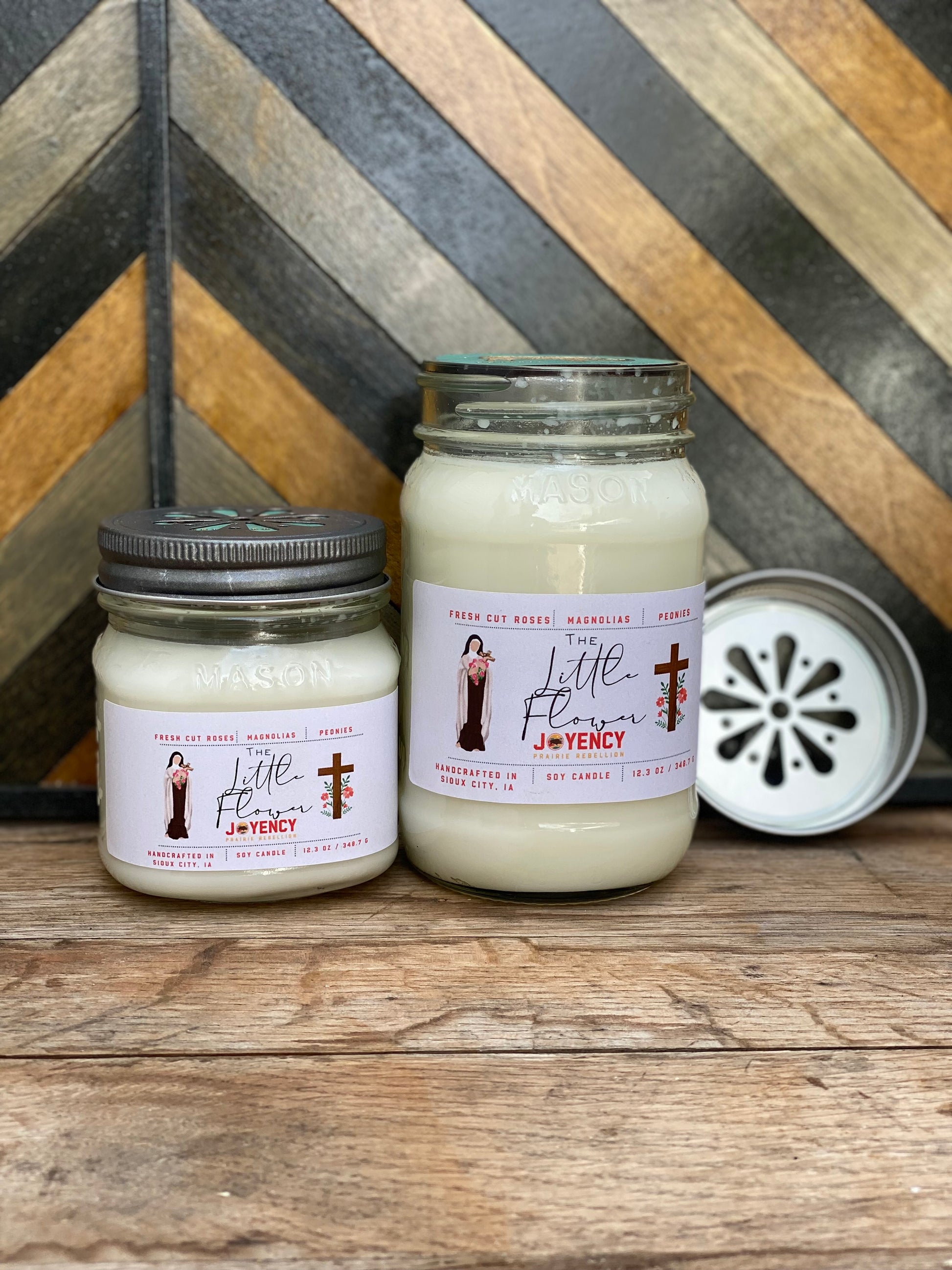 The Little Flower hand-poured soy candle with floral theme