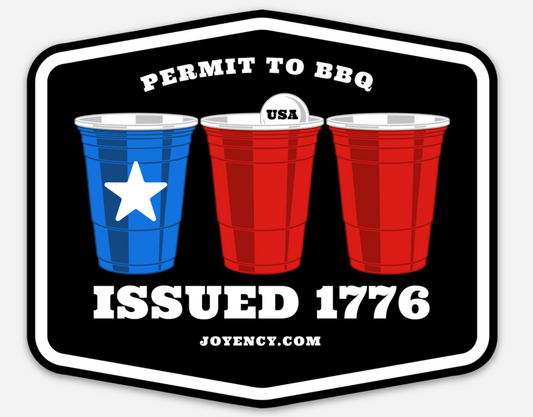 Permit to BBQ Sticker