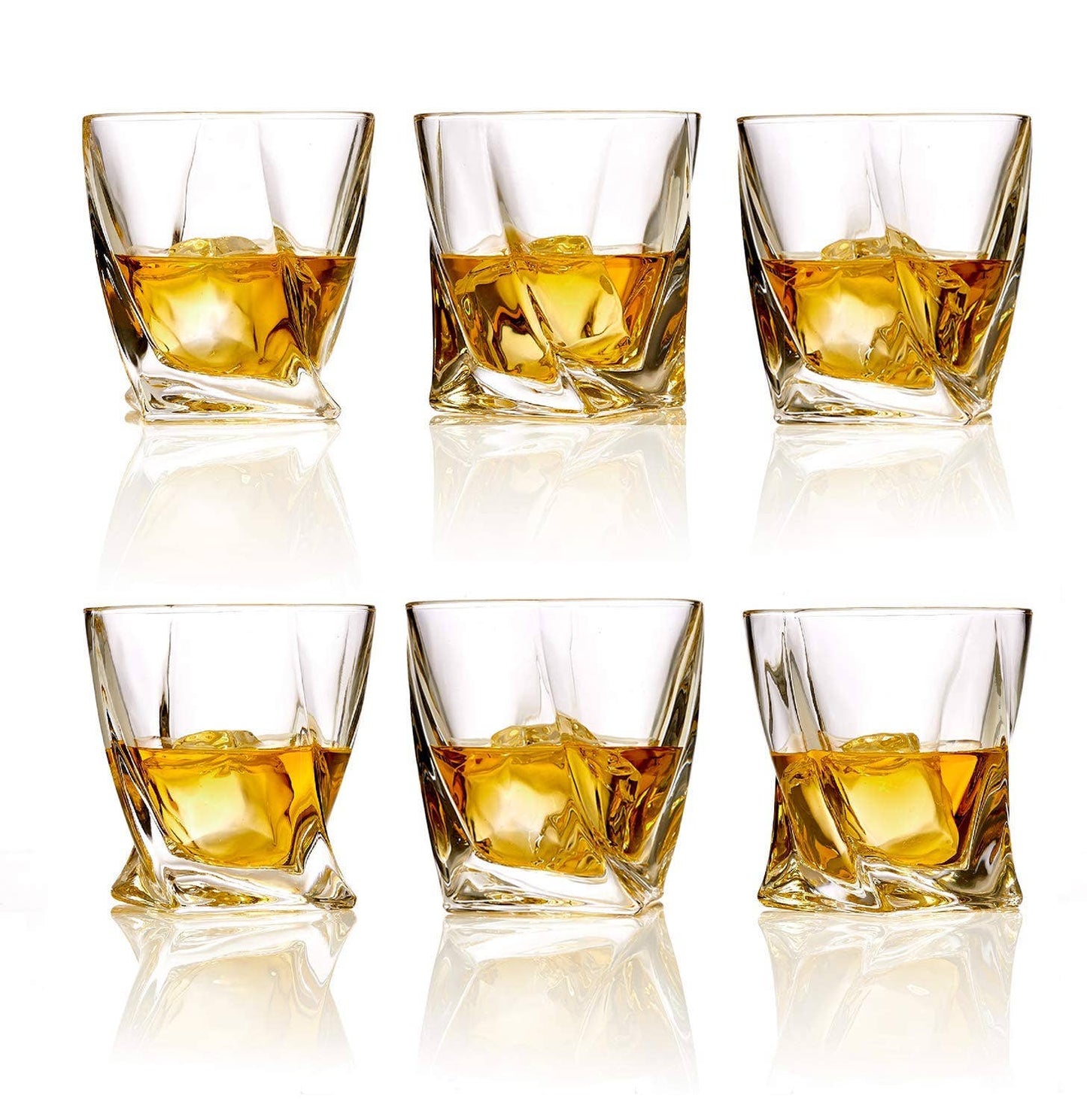 Whiskey Glasses Set of 6 Lead Free Crystal Old Fashioned