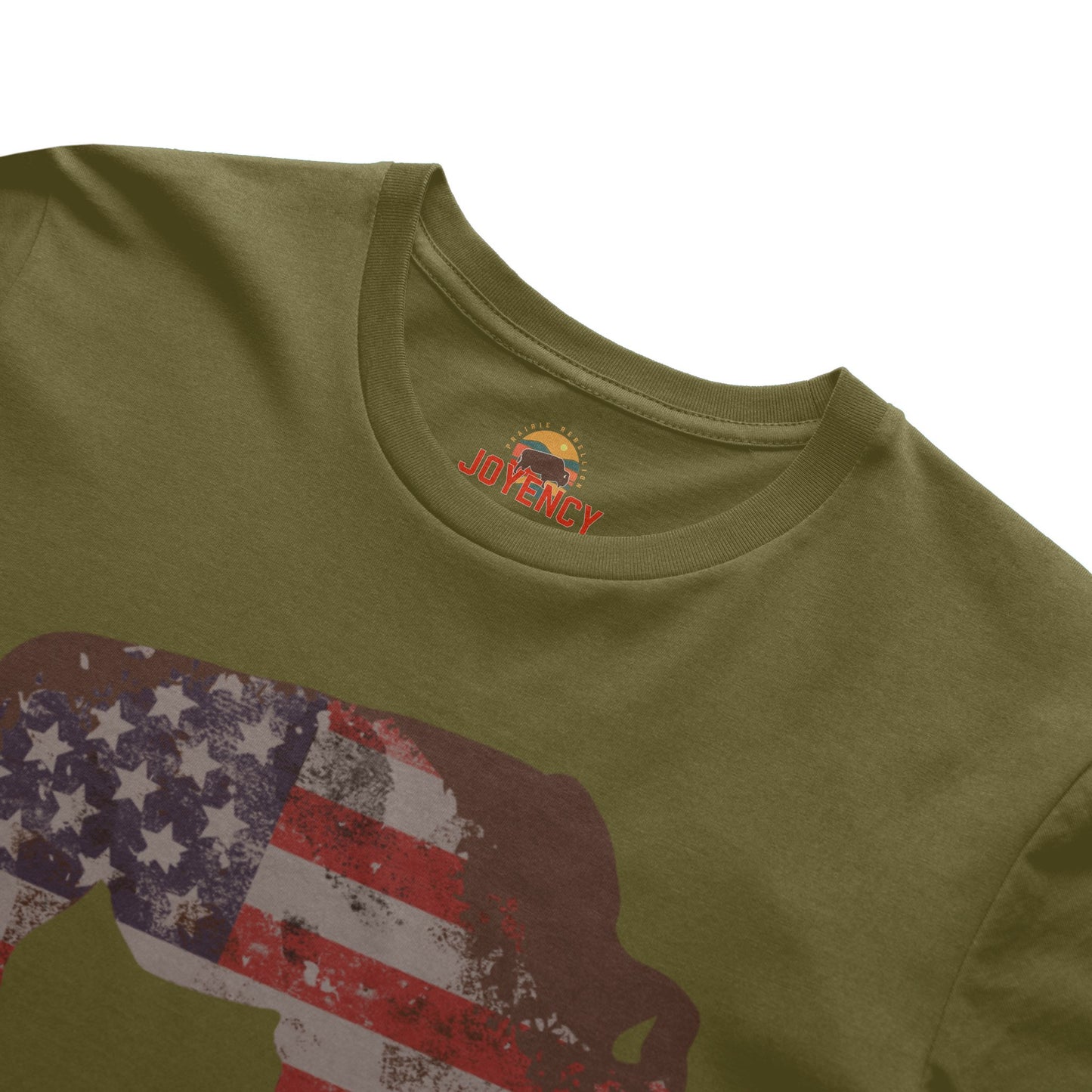Joyency 'Merica Buffalo Shirt featuring bold red lettering