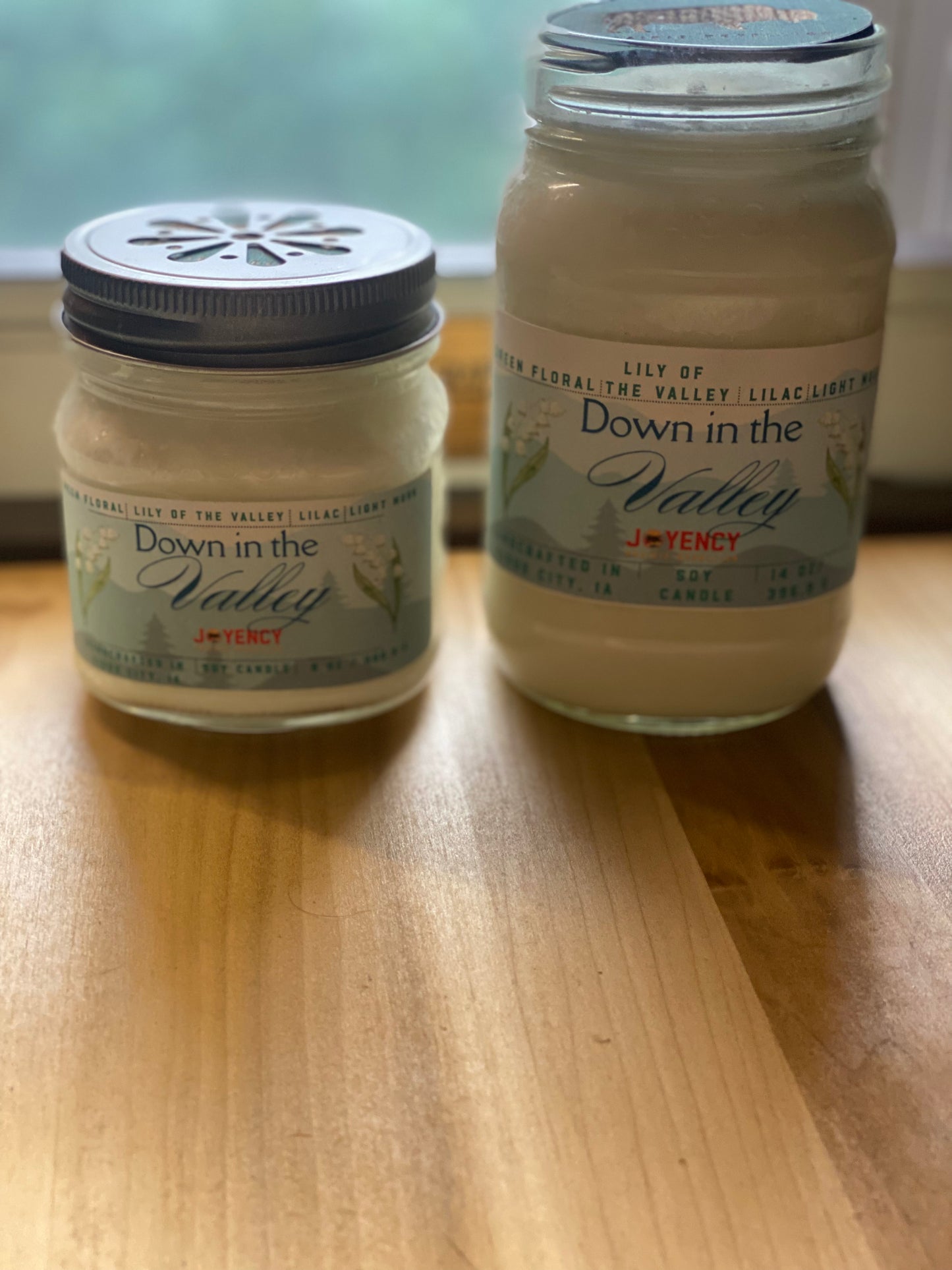 Down in the Valley soy candle jar