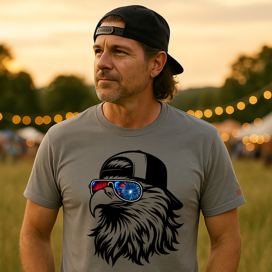 Eagle Head with baseball cap America