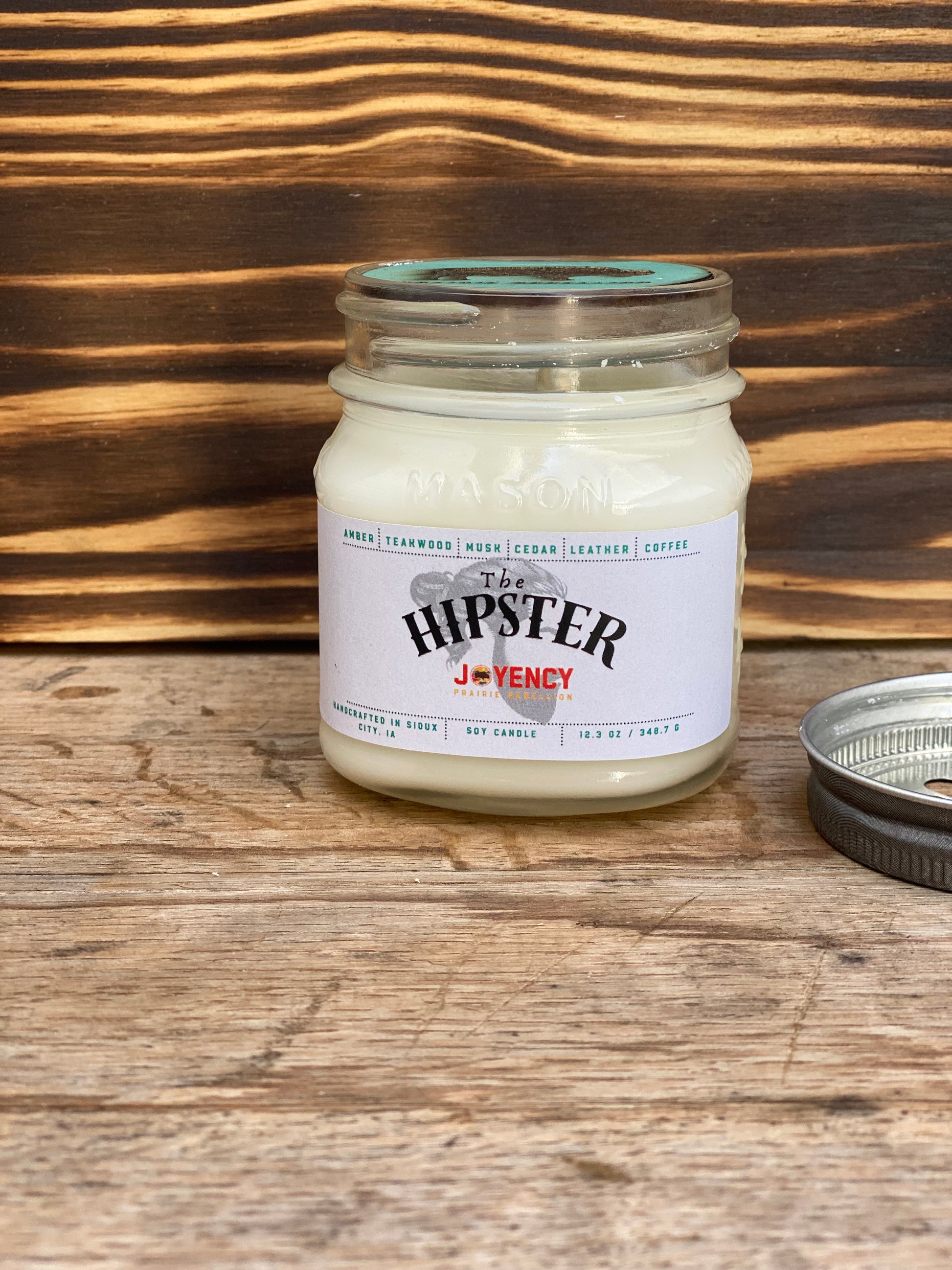 Hipster Candle – Amber, Teakwood & Coffee 