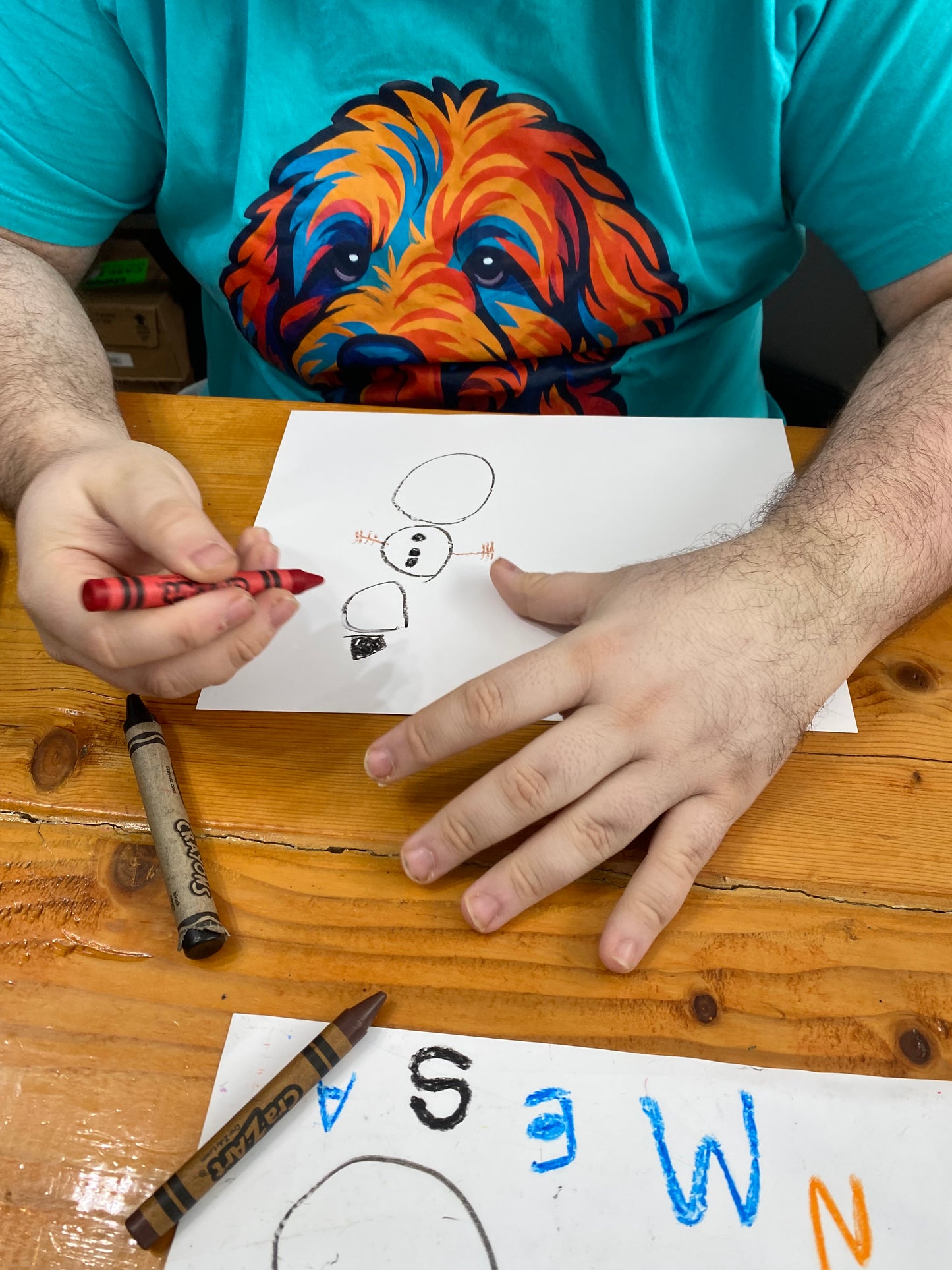 Noah Crayon Snowman Shirt