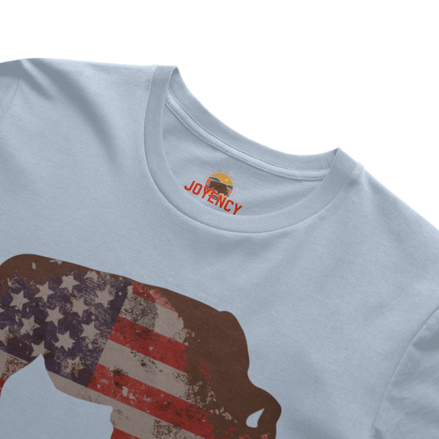 Joyency 'Merica Buffalo Shirt featuring bold red lettering