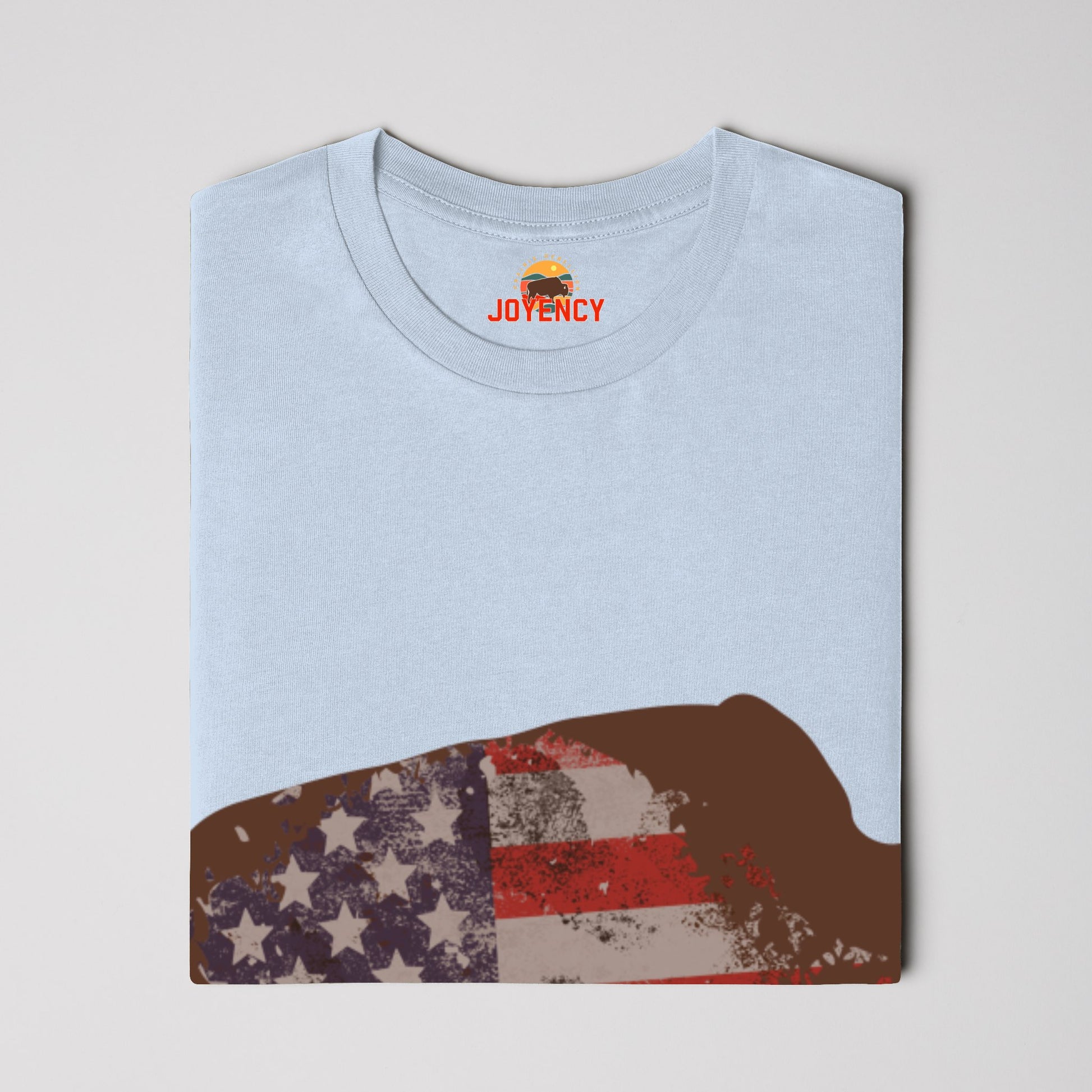 Joyency 'Merica Buffalo Shirt featuring bold red lettering