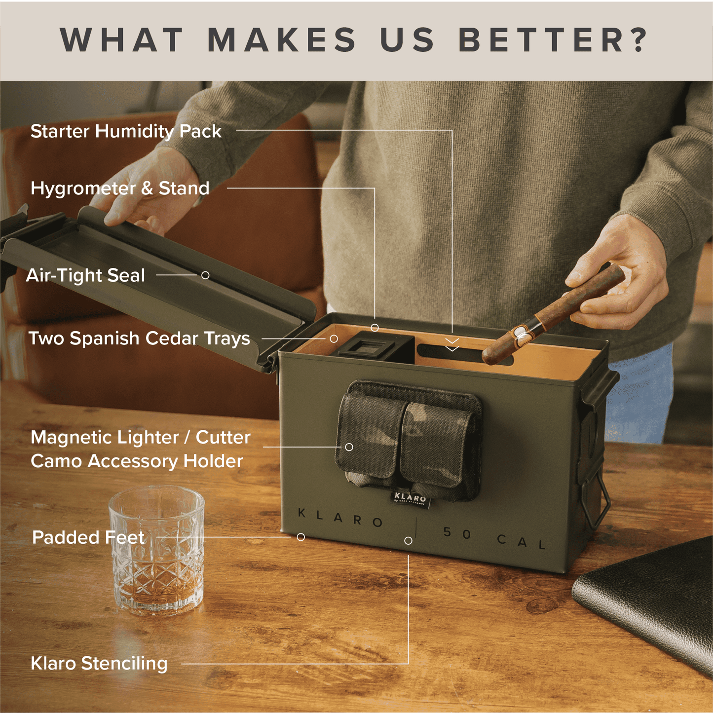The Smoke Can - Green 50 Cal Humidor 4