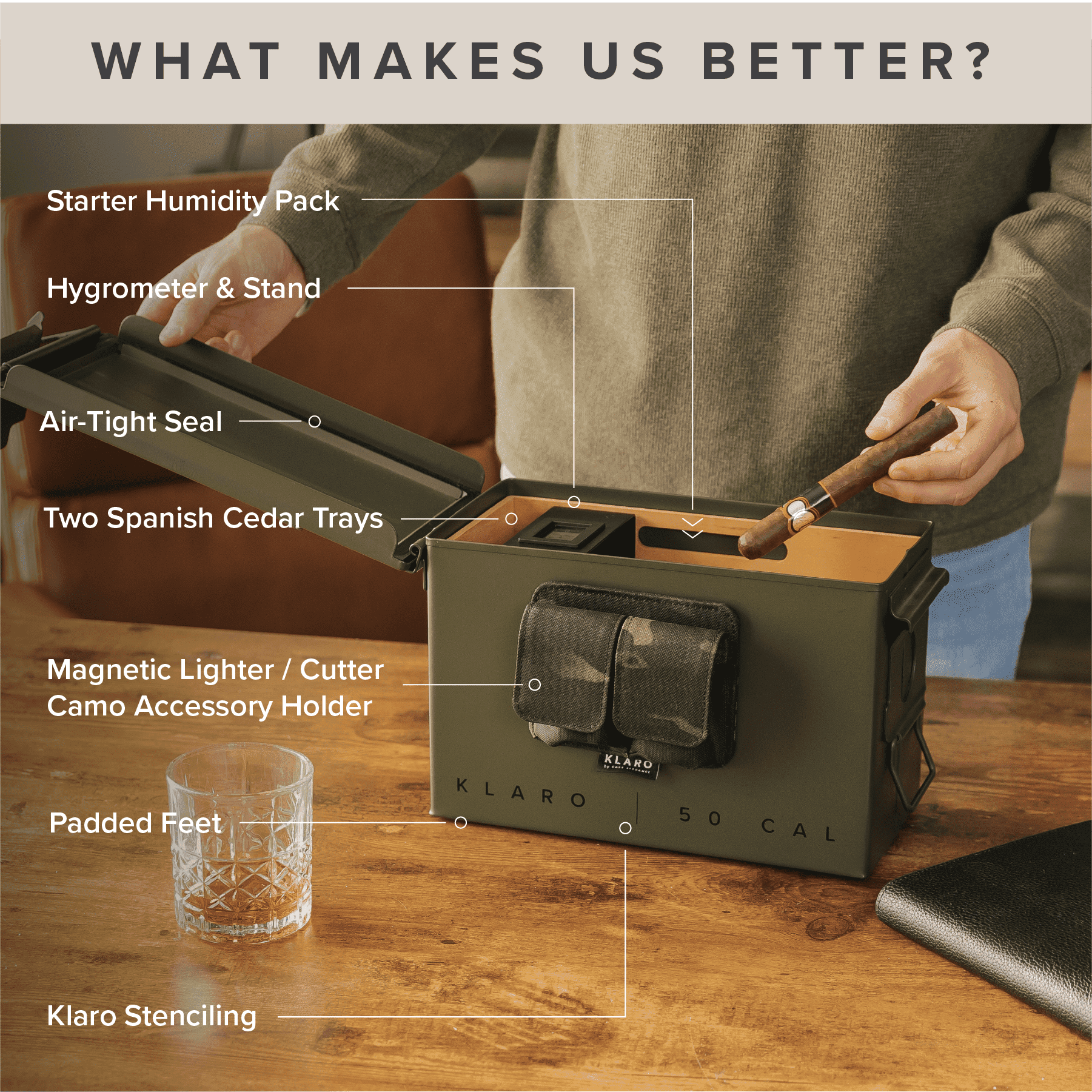 The Smoke Can - Green 50 Cal Humidor 4