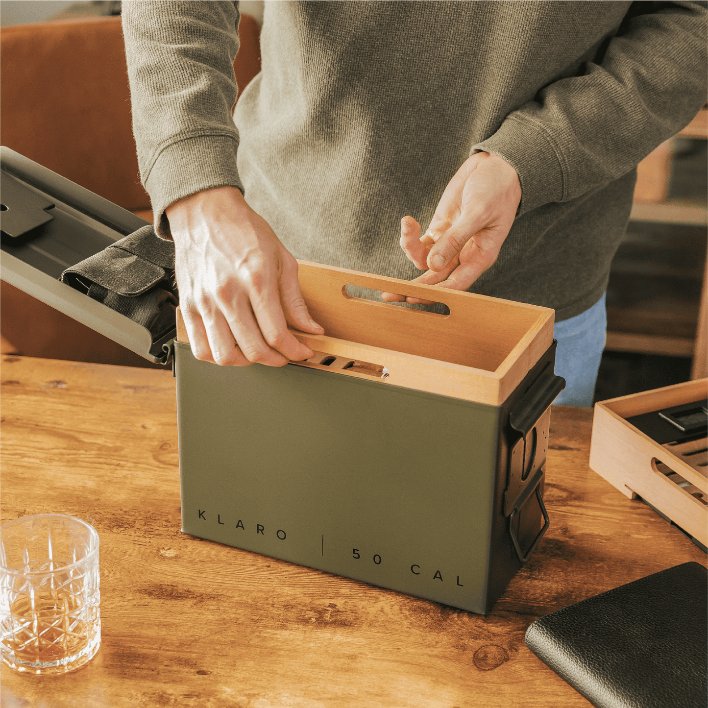 The Smoke Can - Green 50 Cal Humidor 6