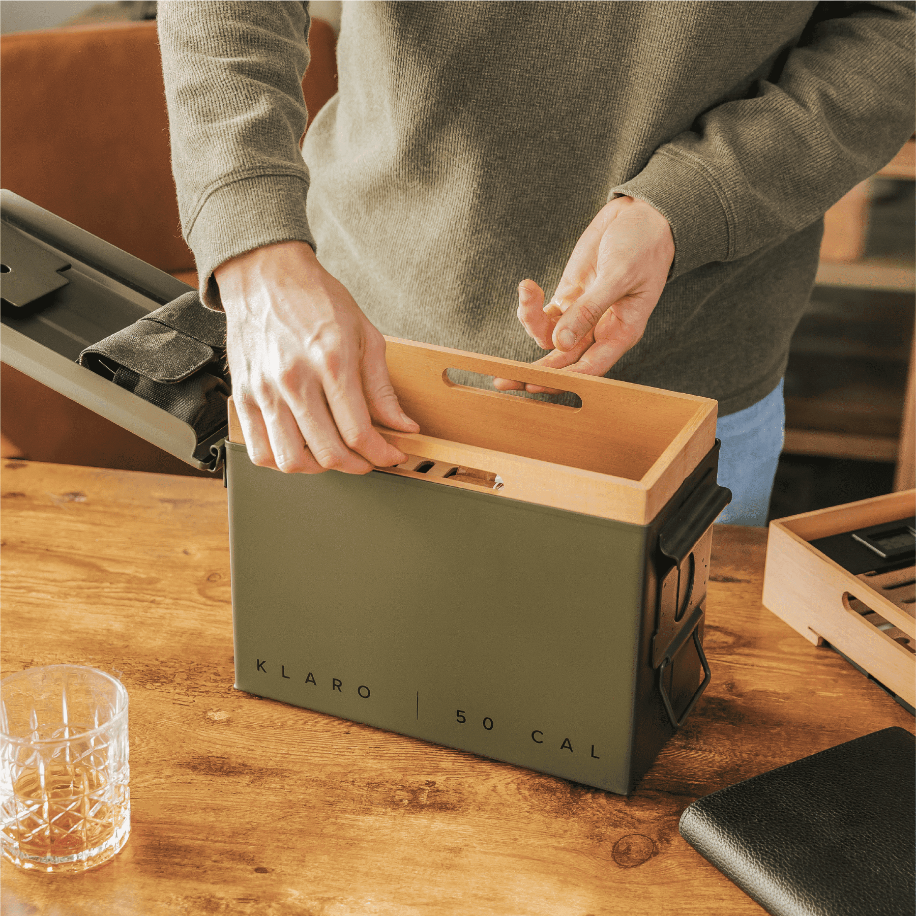 The Smoke Can - Green 50 Cal Humidor 6