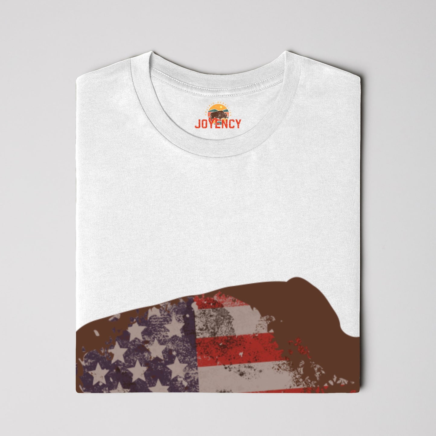 Joyency 'Merica Buffalo Shirt featuring bold red lettering