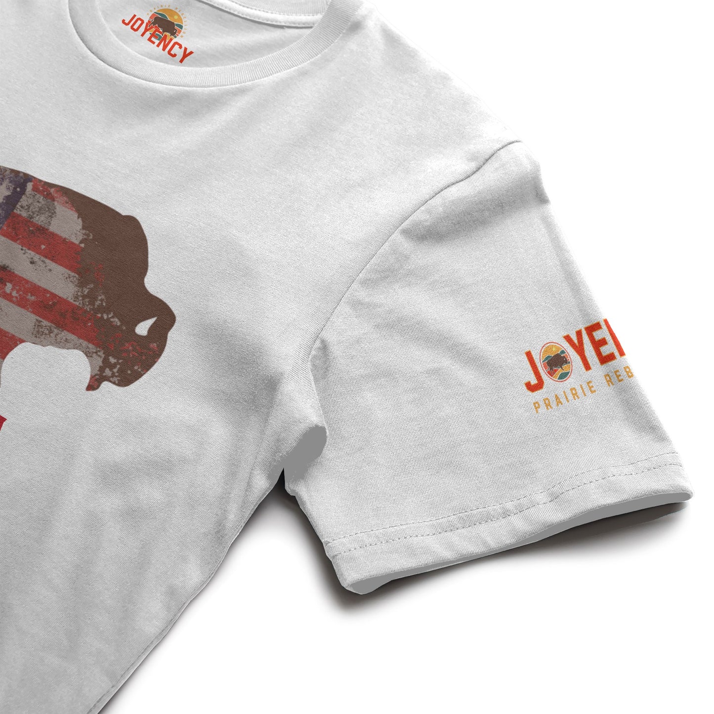 Joyency 'Merica Buffalo Shirt featuring bold red lettering