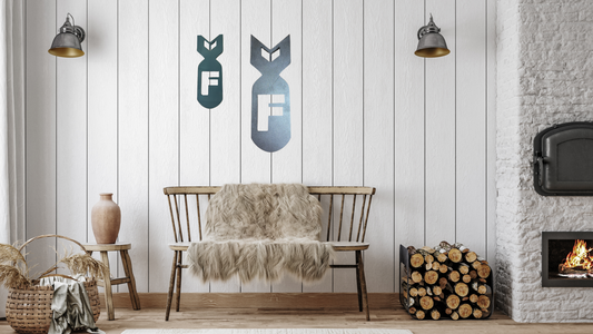 Wooden F_or_T_Bombs Wall Decor