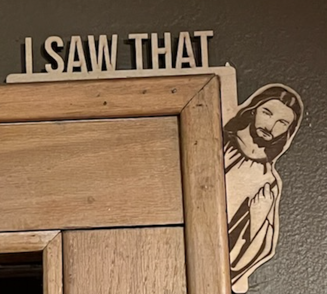 I Saw That Wooden Sign Upclose